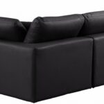 Comfy 119" Vegan Leather Upholstered 4pc. Modular Sectional