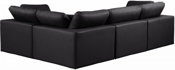 Comfy 119" Vegan Leather Upholstered 4pc. Modular Sectional