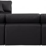 Comfy 119" Vegan Leather Upholstered 4pc. Modular Sectional