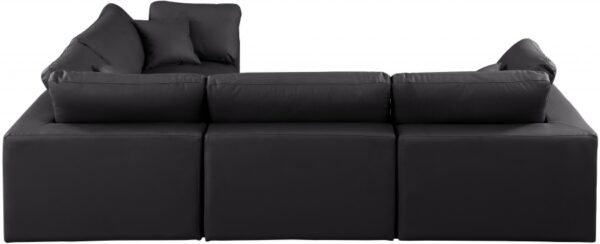 Comfy 119" Vegan Leather Upholstered 4pc. Modular Sectional