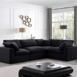 Comfy 119" Velvet Upholstered 4pc. Modular Sectional