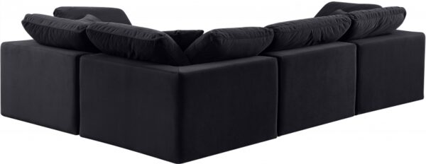 Comfy 119" Velvet Upholstered 4pc. Modular Sectional