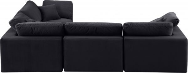Comfy 119" Velvet Upholstered 4pc. Modular Sectional