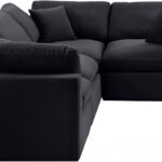 Comfy 119" Velvet Upholstered 4pc. Modular Sectional