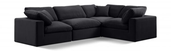 Comfy 119" Velvet Upholstered 4pc. Modular Sectional