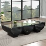 Beverwil Glass Top And Oak Veneer Base Coffee Table