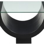 Beverwil Glass Top And Oak Veneer Base Coffee Table