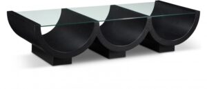 Beverwil Glass Top And Oak Veneer Base Coffee Table