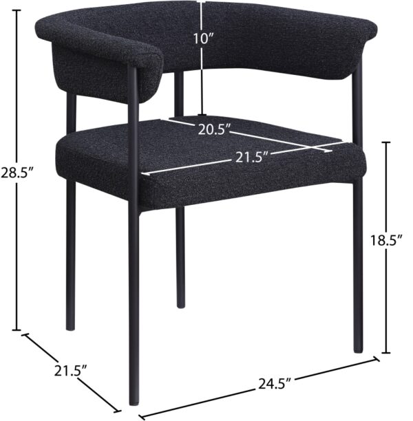 Malin Boucle Fabric Upholstered Dining Chair