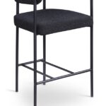 Malin Boucle Fabric Upholstered Counter Stool