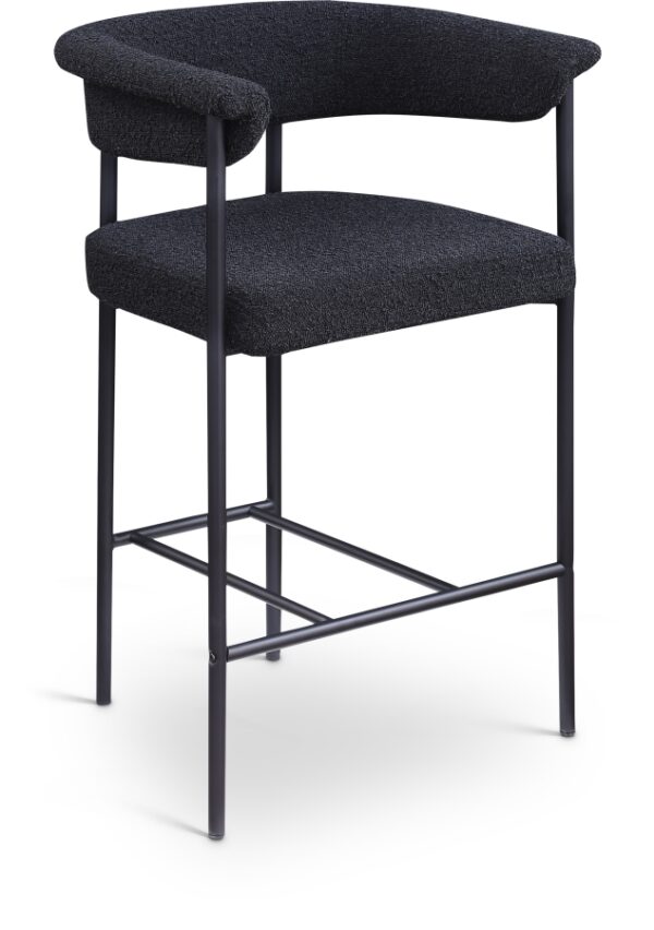 Malin Boucle Fabric Upholstered Counter Stool
