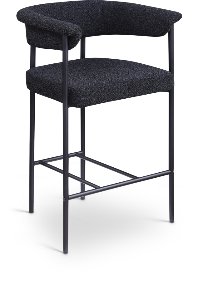 Malin Boucle Fabric Upholstered Counter Stool