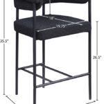 Malin Boucle Fabric Upholstered Counter Stool
