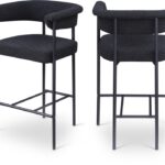 Malin Boucle Fabric Upholstered Counter Stool