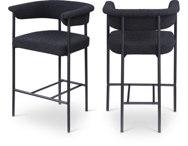 Malin Boucle Fabric Upholstered Counter Stool