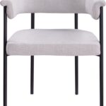 Malin Linen Textured Fabric Upholstered Dining Chair