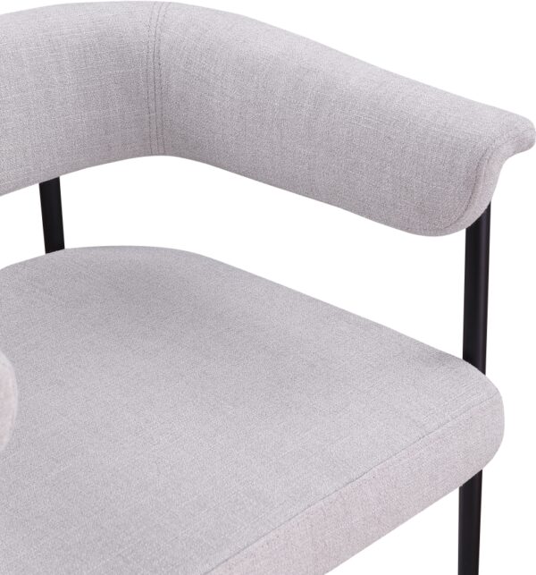 Malin Linen Textured Fabric Upholstered Dining Chair