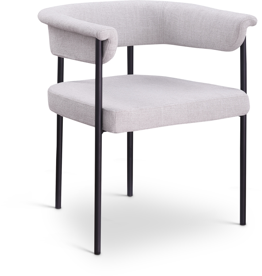 Malin Linen Textured Fabric Upholstered Dining Chair