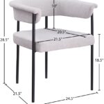 Malin Linen Textured Fabric Upholstered Dining Chair