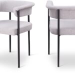 Malin Linen Textured Fabric Upholstered Dining Chair