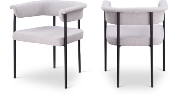 Malin Linen Textured Fabric Upholstered Dining Chair