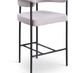 Malin Linen Textured Fabric Upholstered Counter Stool