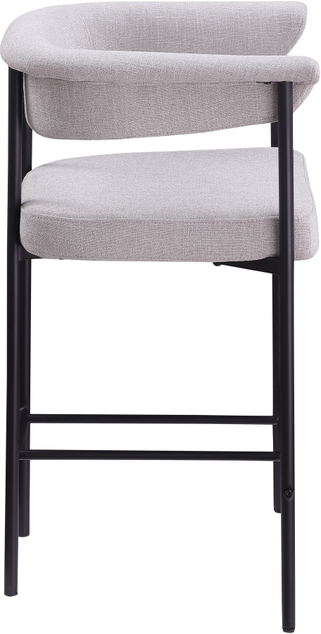 Malin Linen Textured Fabric Upholstered Counter Stool