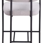 Malin Linen Textured Fabric Upholstered Counter Stool