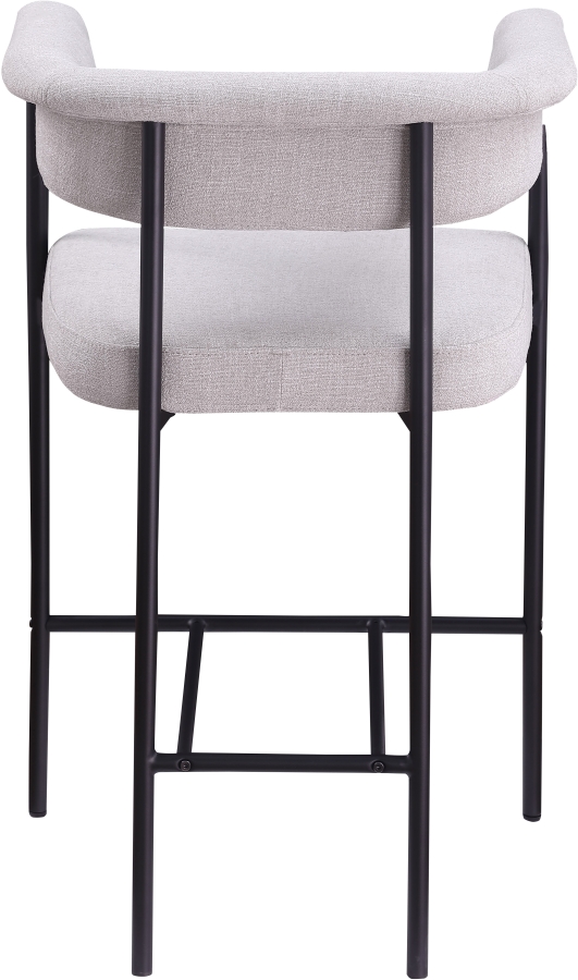 Malin Linen Textured Fabric Upholstered Counter Stool