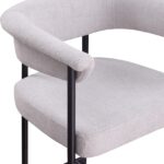 Malin Linen Textured Fabric Upholstered Counter Stool