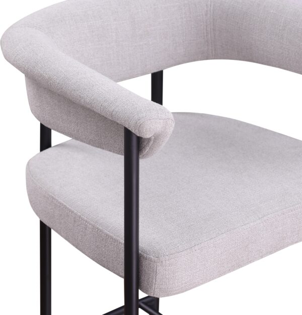 Malin Linen Textured Fabric Upholstered Counter Stool