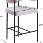 Malin Linen Textured Fabric Upholstered Counter Stool