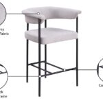 Malin Linen Textured Fabric Upholstered Counter Stool