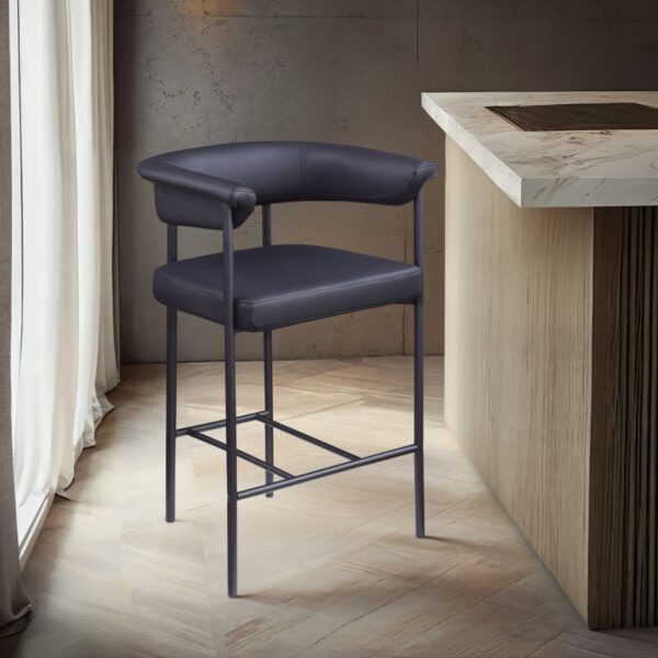 Malin Vegan Leather Upholstered Counter Stool