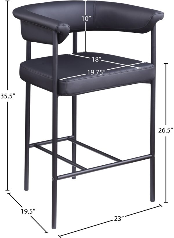 Malin Vegan Leather Upholstered Counter Stool