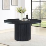Belinda 59" Beech Wood And Oak Veneer Dining Table