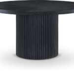 Belinda 59" Beech Wood And Oak Veneer Dining Table