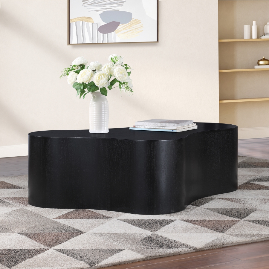Zaire Solid Wood And Burl Veneer Coffee Table