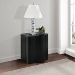 Zaire Solid Wood And Burl Veneer End / Side Table