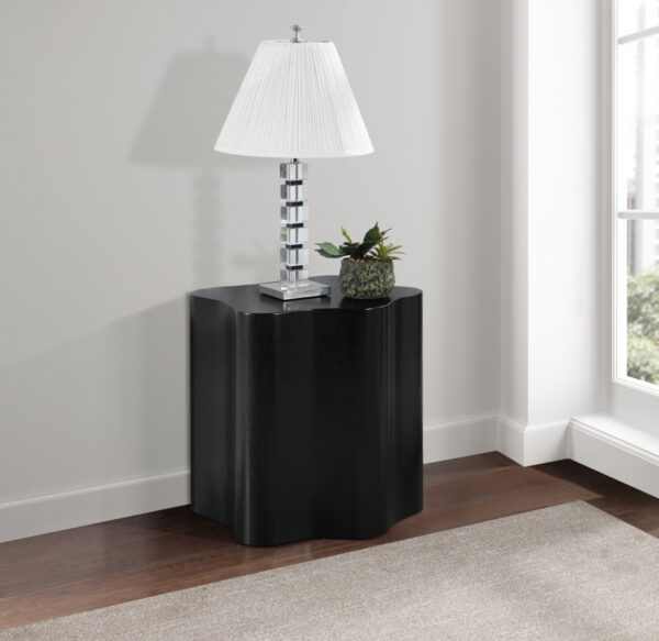 Zaire Solid Wood And Burl Veneer End / Side Table