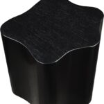 Zaire Solid Wood And Burl Veneer End / Side Table