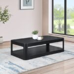 Reeves Solid Wood And Burl Veneer Coffee Table