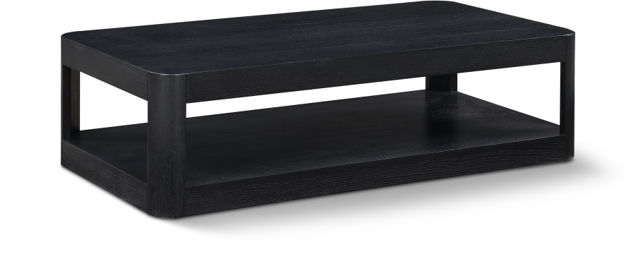 Reeves Solid Wood And Burl Veneer Coffee Table