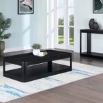 Reeves Solid Wood And Burl Veneer Coffee Table