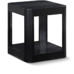Reeves Solid Wood And Burl Veneer End / Side Table