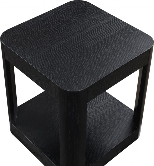 Reeves Solid Wood And Burl Veneer End / Side Table