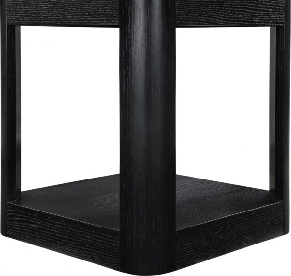 Reeves Solid Wood And Burl Veneer End / Side Table