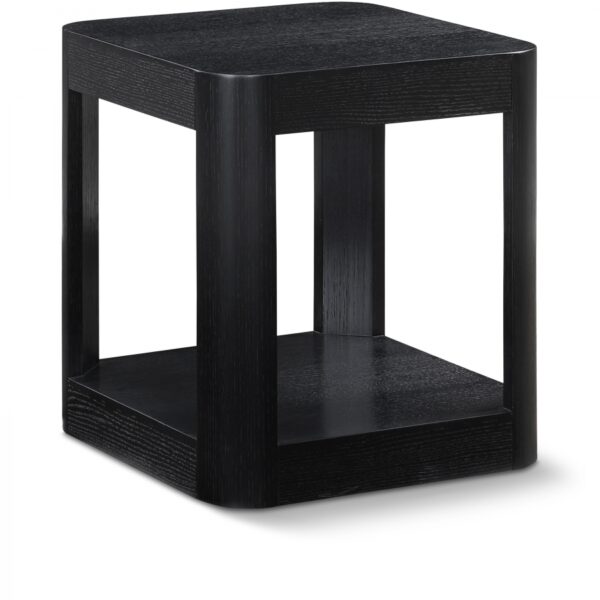 Reeves Solid Wood And Burl Veneer End / Side Table