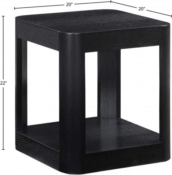 Reeves Solid Wood And Burl Veneer End / Side Table