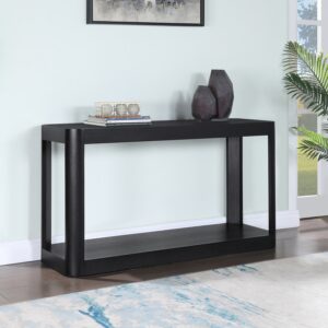 Reeves Solid Wood And Burl Veneer Console Table